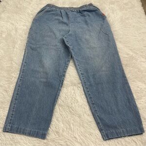 BRITTANIA, WOMENS DENIM PULL ON JEANS. SIZE 16 R, GOOD CONDITION, PREOWNED
